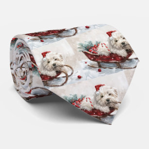 Coton De Tulear Dog Weihnachtsfest Krawatte
