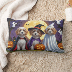 Coton De Tulear Dogs Pumpkin Halloween Funny Lendenkissen