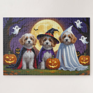 Coton De Tulear Dogs Pumpkin Halloween Funny Puzzle