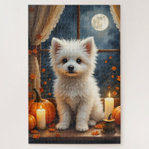 Coton de Tulear gemütliche gothische Halloween-Kun Puzzle