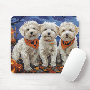 Coton De Tulear Halloween Spooky Mousepad