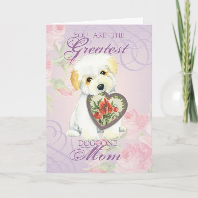 Coton de Tulear Herz Mama Karte (Vorderseite)