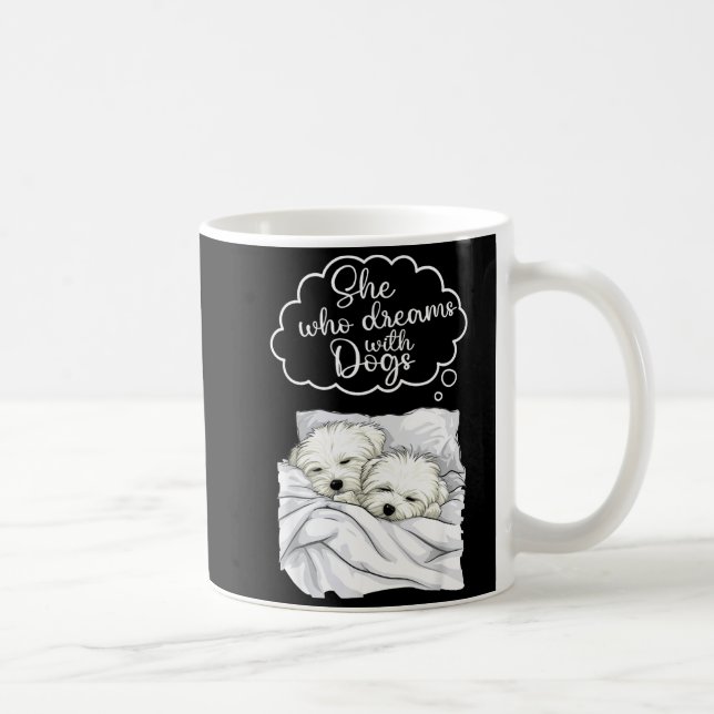 Coton De Tulear Hund Nachthemd Pyjama  Kaffeetasse (Rechts)
