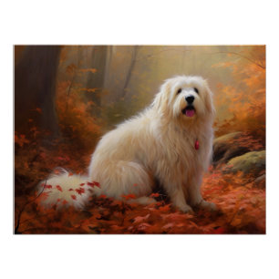 Coton De Tulear im Herbst Blätterfall Inspiriert Poster