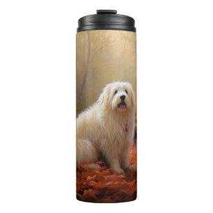 Coton De Tulear im Herbst Blätterfall Inspiriert Thermosbecher