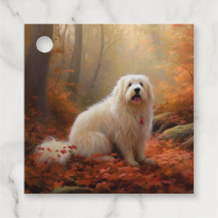 Coton De Tulear im Herbstlaubfall Inspiriert Geschenkanhänger