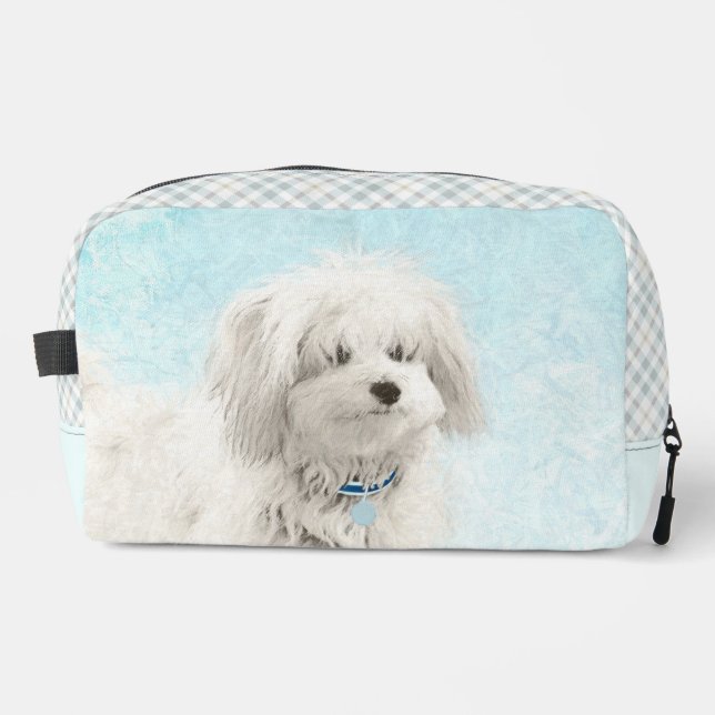 Coton de Tulear Malerei Niedlich Original Haustier Waschbeutel (Vorderseite)