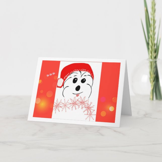 Coton de Tulear Merry Christmas Feiertagskarte (Vorderseite)