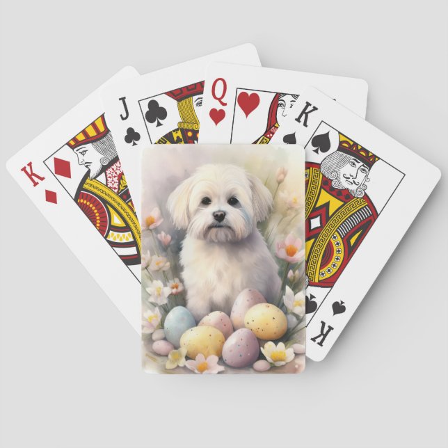 Coton De Tulear mit Ostereier Urlaub Spielkarten (Rückseite)