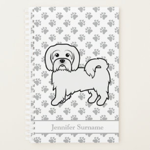 Coton de Tulear Niedlich Cartoon Dog & Custom Text Planer
