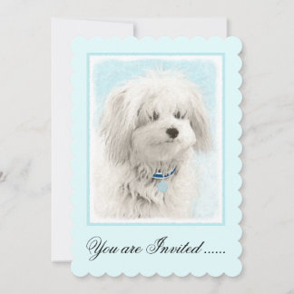 Coton de Tulear Painting - Niedliche Original Dog  Einladung