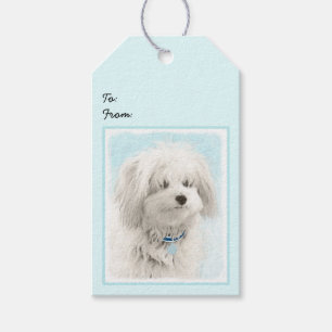 Coton de Tulear Painting - Niedliche Original Dog Geschenkanhänger