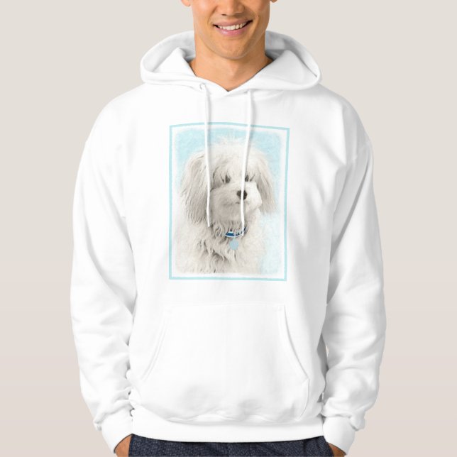 Coton de Tulear Painting - Niedliche Original Dog  Hoodie (Vorderseite)