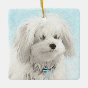 Coton de Tulear Painting - Niedliche Original Dog Keramikornament