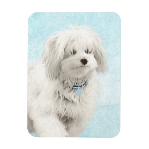 Coton de Tulear Painting - Niedliche Original Dog  Magnet