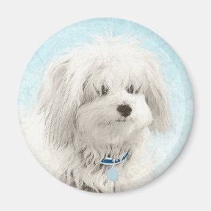 Coton de Tulear Painting - Niedliche Original Dog  Magnet
