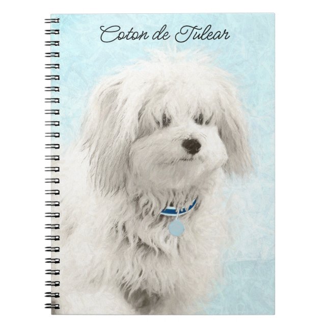 Coton de Tulear Painting - Niedliche Original Dog  Notizblock (Vorderseite)