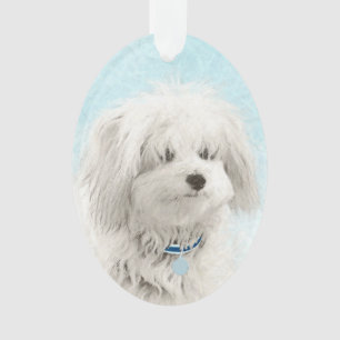 Coton de Tulear Painting - Niedliche Original Dog  Ornament