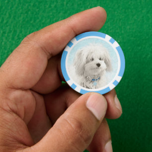 Coton de Tulear Painting - Niedliche Original Dog Pokerchips