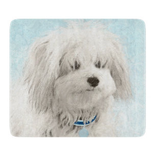 Coton de Tulear Painting - Niedliche Original Dog Schneidebrett