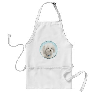 Coton de Tulear Painting - Niedliche Original Dog Schürze
