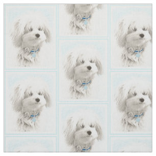 Coton de Tulear Painting - Niedliche Original Dog  Stoff