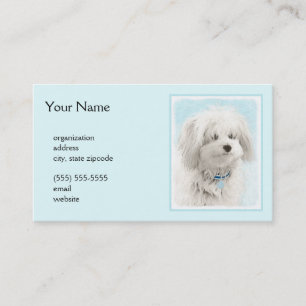 Coton de Tulear Painting - Niedliche Original Dog Visitenkarte