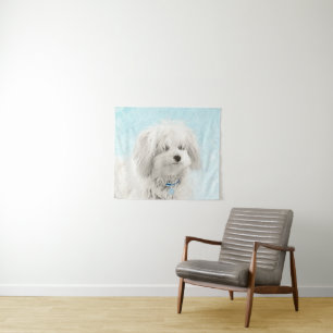 Coton de Tulear Painting - Niedliche Original Dog  Wandteppich