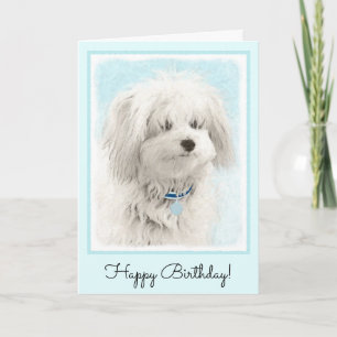 Coton de Tulear Painting - Niedliche Original Hund Karte