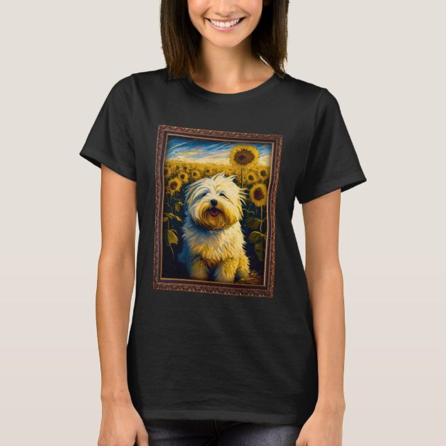 Coton De Tulear Painting Sunflower Flower Mom Wome T-Shirt (Vorderseite)