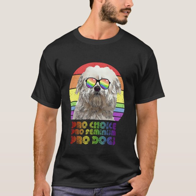 Coton De Tulear Pro Choice Pro Feminism Pro Hunde  T-Shirt (Vorderseite)