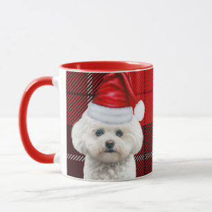 Coton de Tulear Red Holiday Karierte Weihnachtsfei Tasse