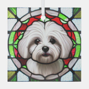 Coton de Tulear "Stettingglas" Ornament Aus Glas