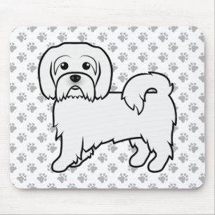 Coton de Tulear Süße Cartoon-Hund-Illustration Mousepad