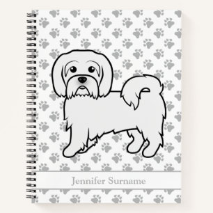 Coton de Tulear Süßer Cartoon-Hund & Benutzerdefin Notizbuch
