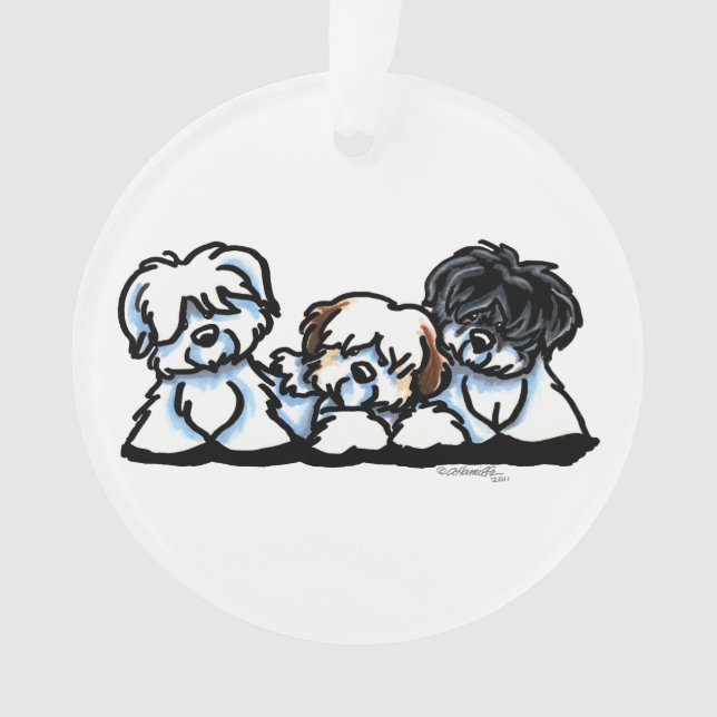 Coton De Tulear Trio Ornament (Vorderseite)
