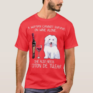 Coton de Tulear und Wein Funny dog T-Shirt