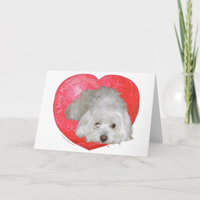 Coton de Tulear Valentinstag Feiertagskarte (Vorderseite)
