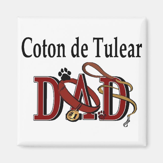 Coton de Tulear VATER Geschenke Magnet (Vorne)