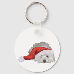 Coton de Tulear - Wartend Schlüsselanhänger