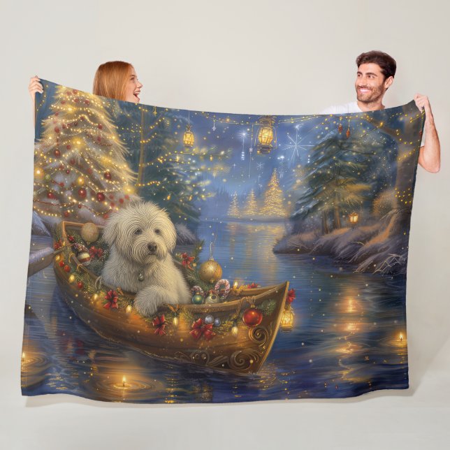 Coton De Tulear Weihnachtsreise Fleecedecke (Beispiel)