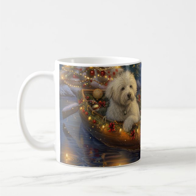 Coton De Tulear Weihnachtsreise Kaffeetasse (Links)