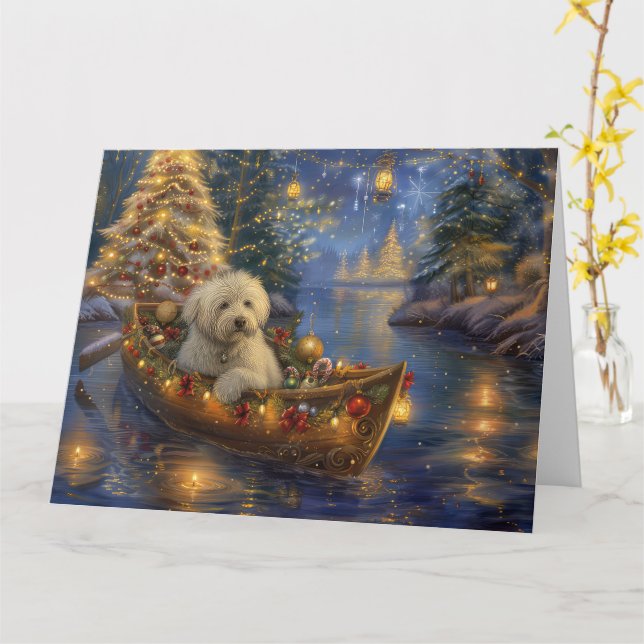 Coton De Tulear Weihnachtsreise Karte (Gelbe Blume)