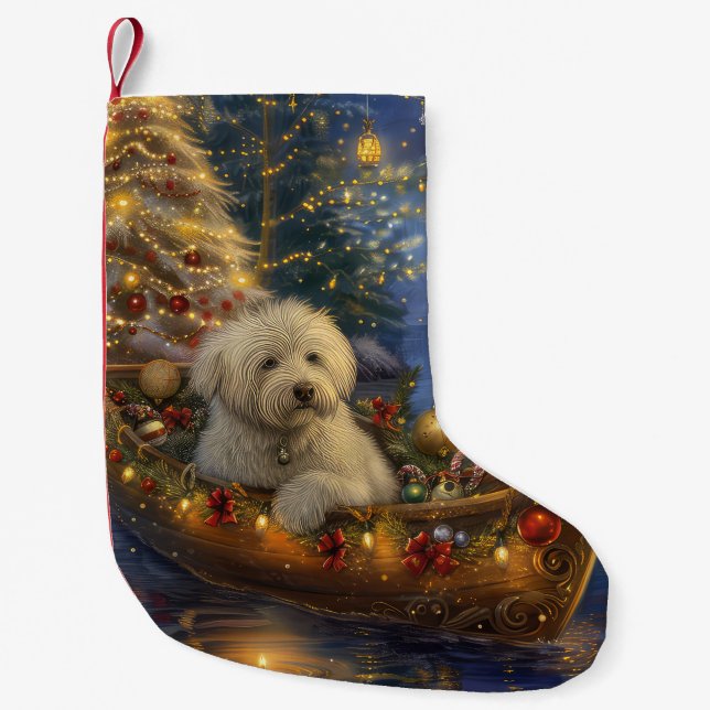 Coton De Tulear Weihnachtsreise Kleiner Weihnachtsstrumpf (Vorderseite)