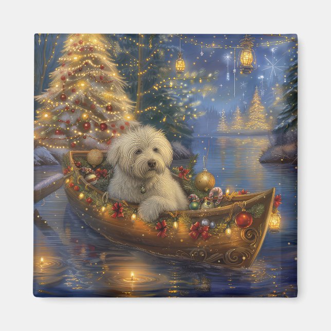 Coton De Tulear Weihnachtsreise Magnet (Vorne)
