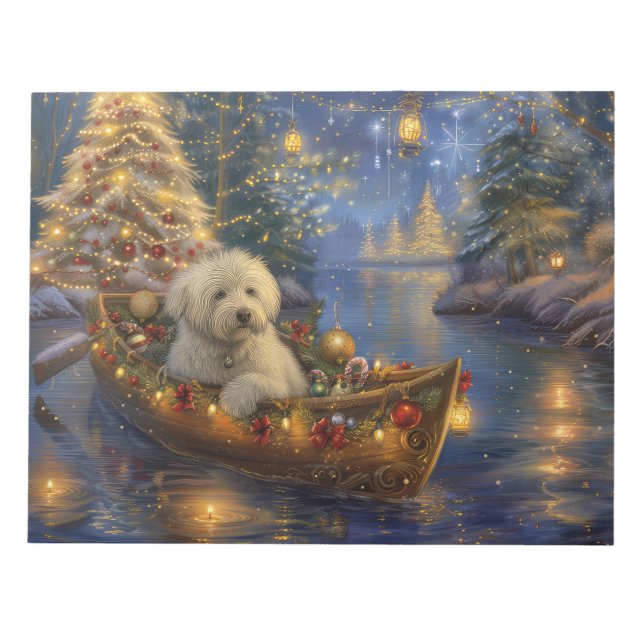 Coton De Tulear Weihnachtsreise Notizblock (Vorderseite)