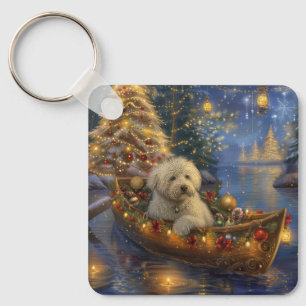 Coton De Tulear Weihnachtsreise Schlüsselanhänger