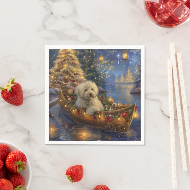 Coton De Tulear Weihnachtsreise Serviette (Beispiel)