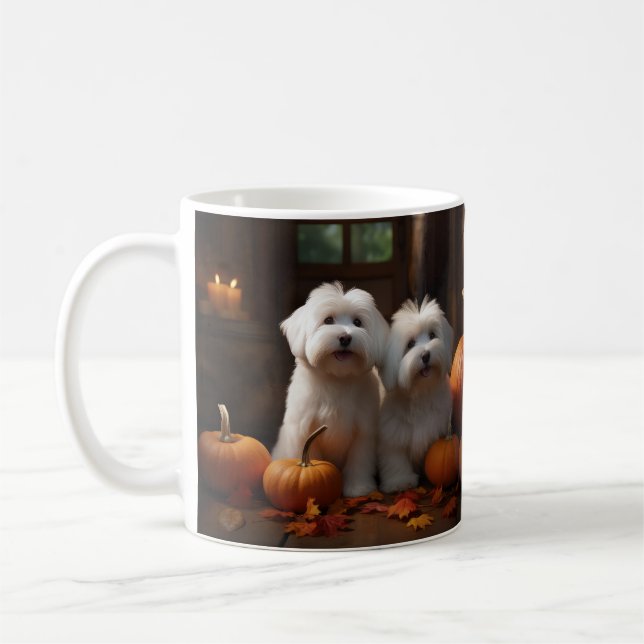 Coton De Tulear Welppy Autumn Delight Pumpkin Kaffeetasse (Links)