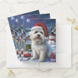 Coton De Tulear Winter Wonderland Christmas Joy Bewerbungsmappe<br><div class="desc">Dieses festliche Design spiegelt den fröhlichen Geist der Urlaubssaison wider und besticht durch ein hübsches Jungtier mit einer Weihnachtsmannmütze. Der Hund ist eingebettet in ein winterliches Wunderland, mit einem Schneemann, einem dekorierten Weihnachtsbaum und wunderschön verpackten Geschenken. Schneeflocken fallen sanft ab und geben der Szene eine magische Touch, während die lebhaften...</div>
